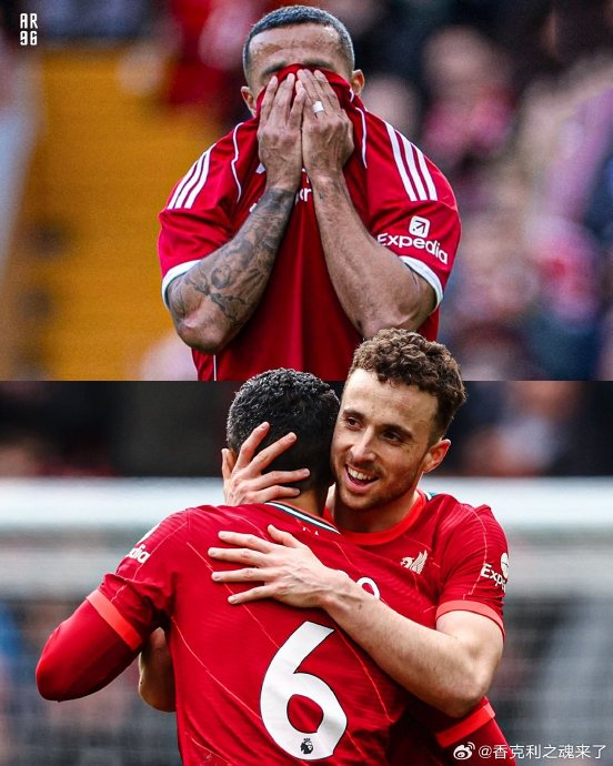 蒂亚戈20分钟纪念若塔时泪洒当场 两人同属利物